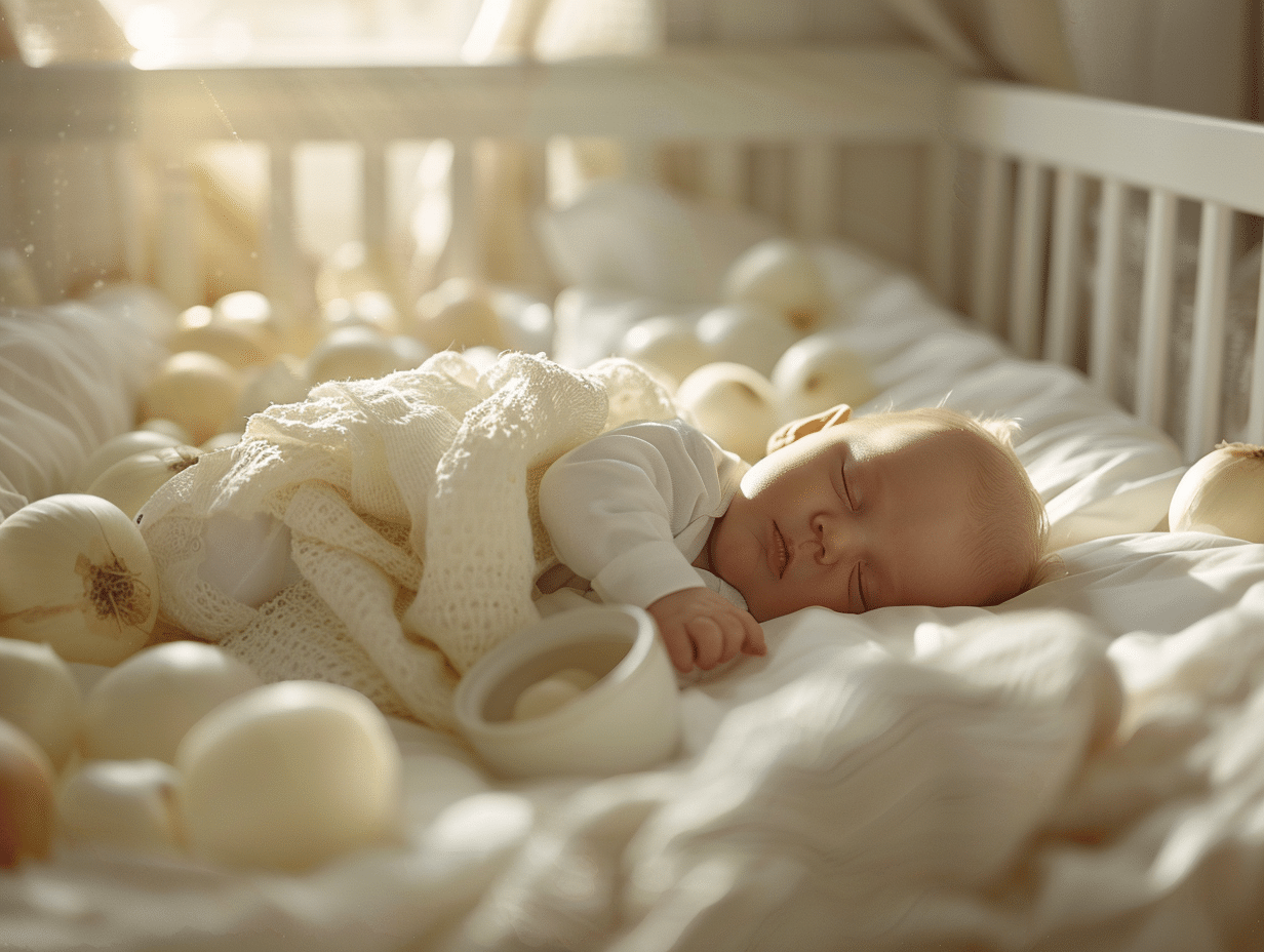 Astuce oignon sous le lit bébé dormir paisiblement, mythe ou réalité ? Poupala