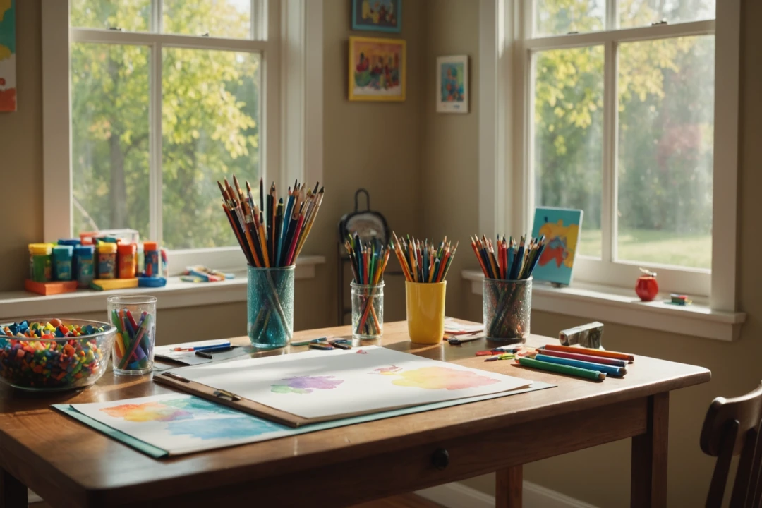 Créer un coin créatif à la maison avec une table de dessin pour enfants