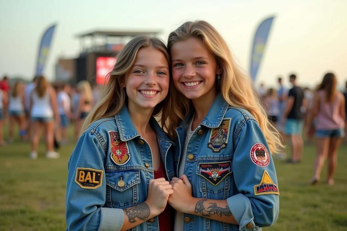 Frères et sœurs avec tatouages lors d