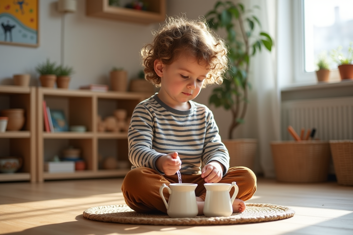 Garçon de 4 ans versant de l